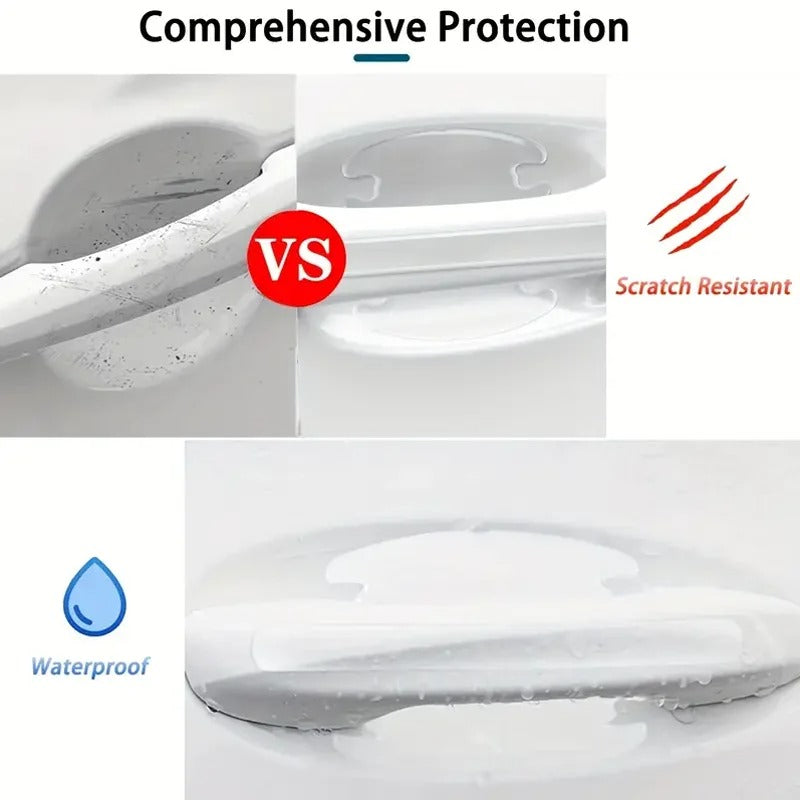 Universal Car Door Handle Scratch Protector Film Set (8 PCS) – Anti-Scratch Handle Cup & Recess Guards