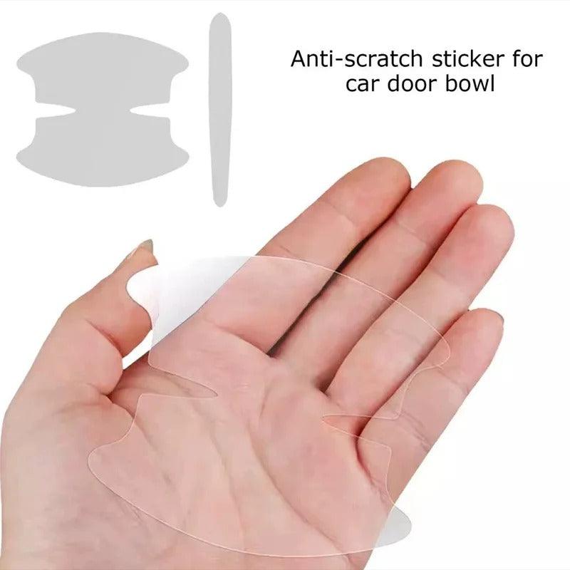 Universal Car Door Handle Scratch Protector Film Set (8 PCS) – Anti-Scratch Handle Cup & Recess Guards