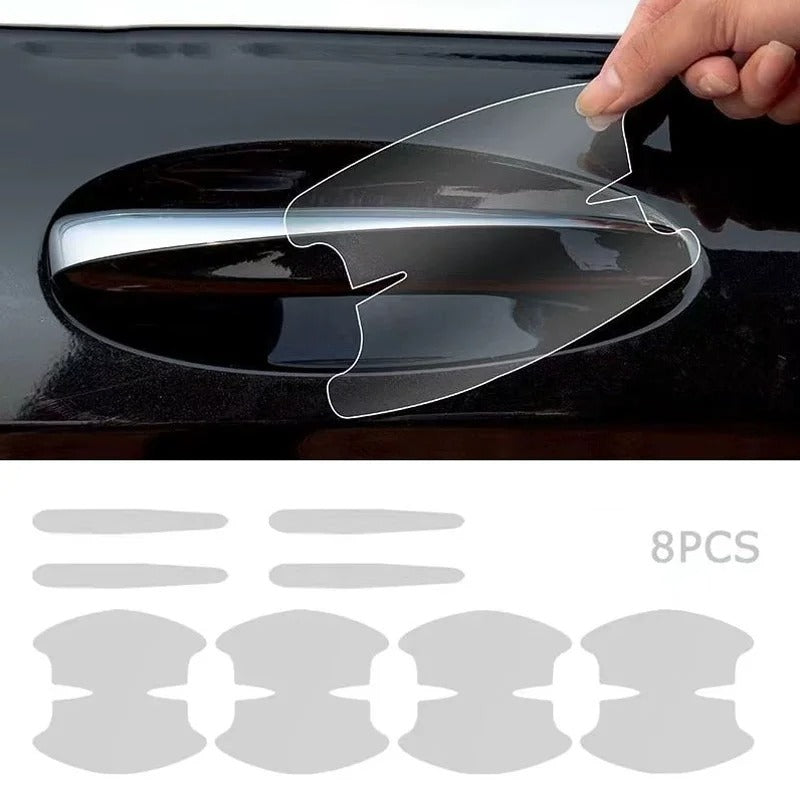 Universal Car Door Handle Scratch Protector Film Set (8 PCS) – Anti-Scratch Handle Cup & Recess Guards